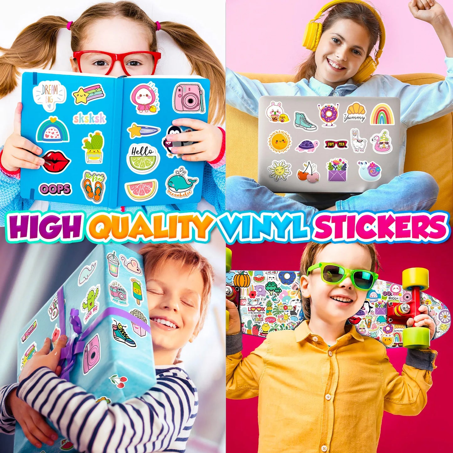 🌈✨ Whimsical Kawaii Sticker Pack/100pcs ✨🌈