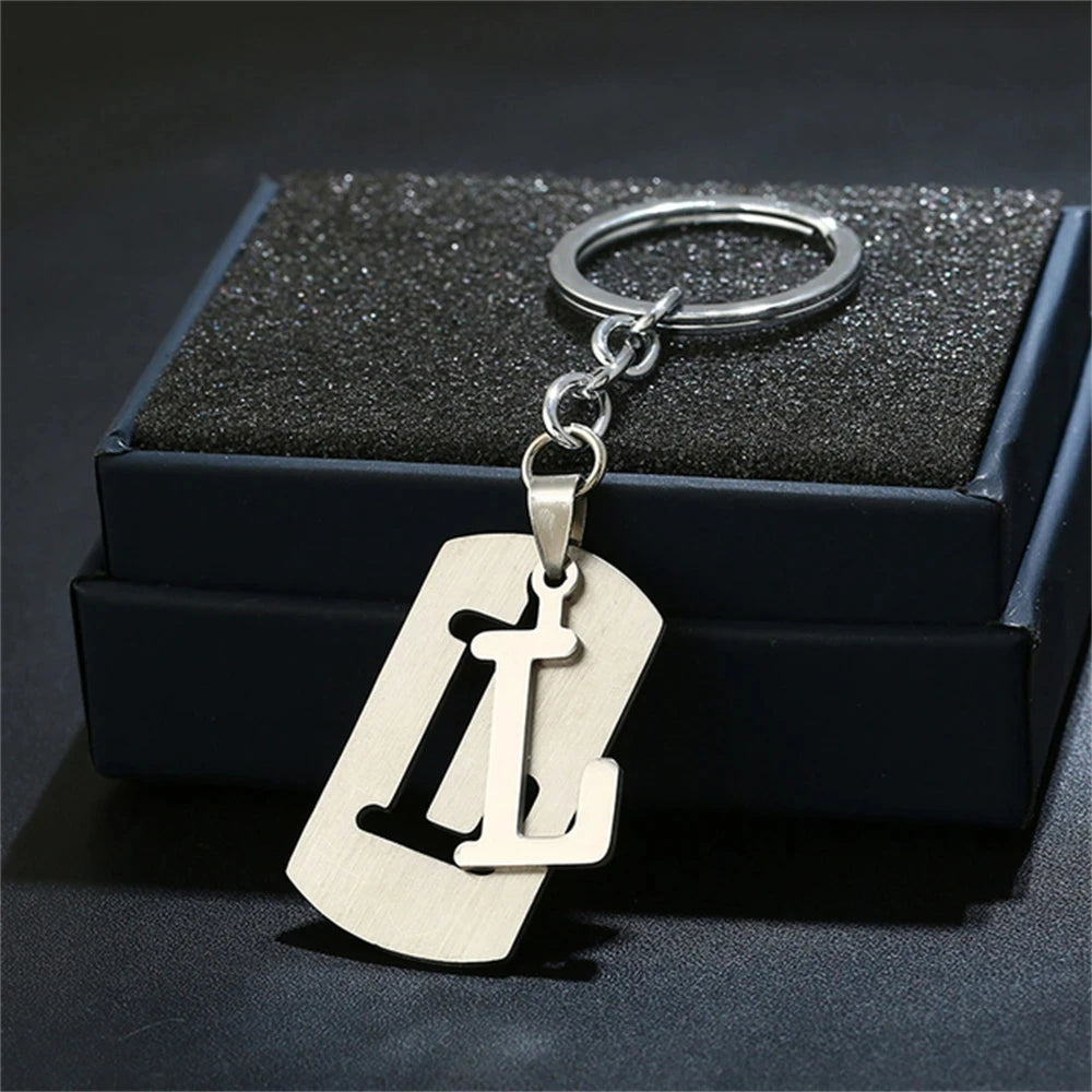 Stainless Steel A-Z Letters Keychain