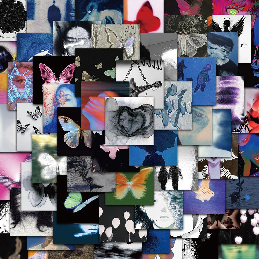 ✨ "Ethereal Aesthetic Collage – Butterfly &amp; Portrait Art Set" ✨
