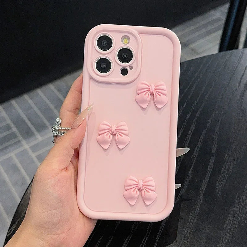3D Pink Bow Tie Phone Case