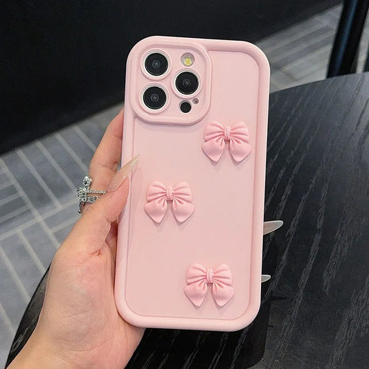 3D Pink Bow Tie Phone Case