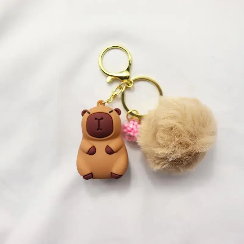 🌟🧸 Cute Capybara Buddy Keychains 🐶🐢🦆🐊