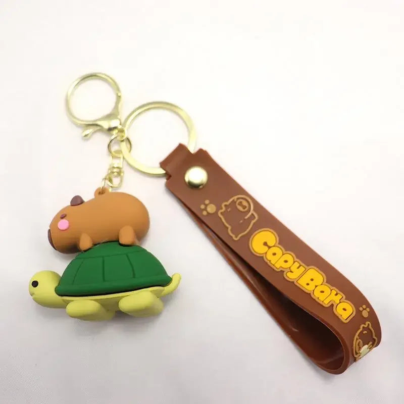 🌟🧸 Cute Capybara Buddy Keychains 🐶🐢🦆🐊