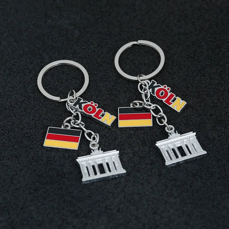 🌍 World Travel Souvenir Keychains – Canada, Germany, Italy