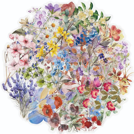 🌸✨Whimsical Wildflower Sticker Set/50pcs ✨🌼