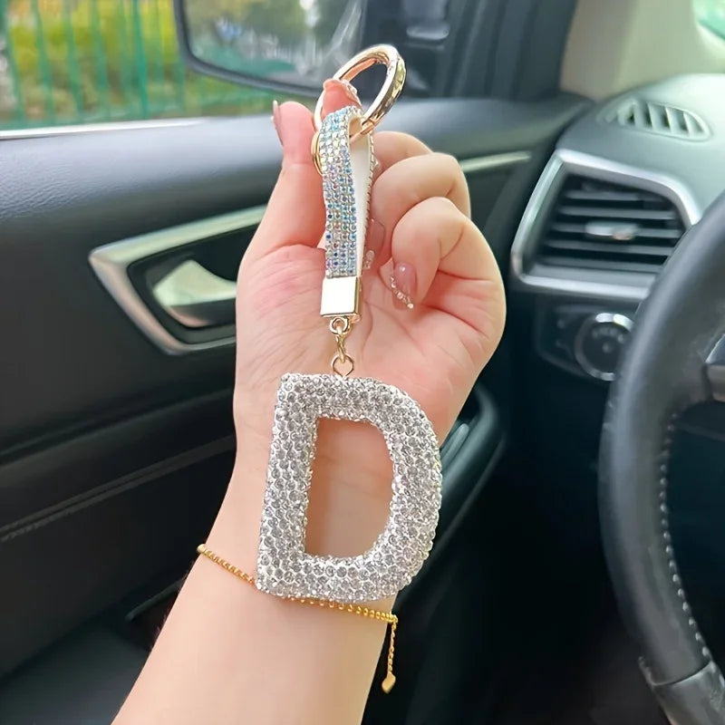 ✨ Sparkling Letter Keychain – Rhinestone Initial Charm ✨
