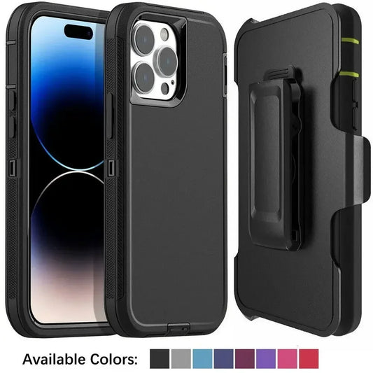 🛡️ Ultimate Armor Shockproof Phone Case with Belt Clip 🔒