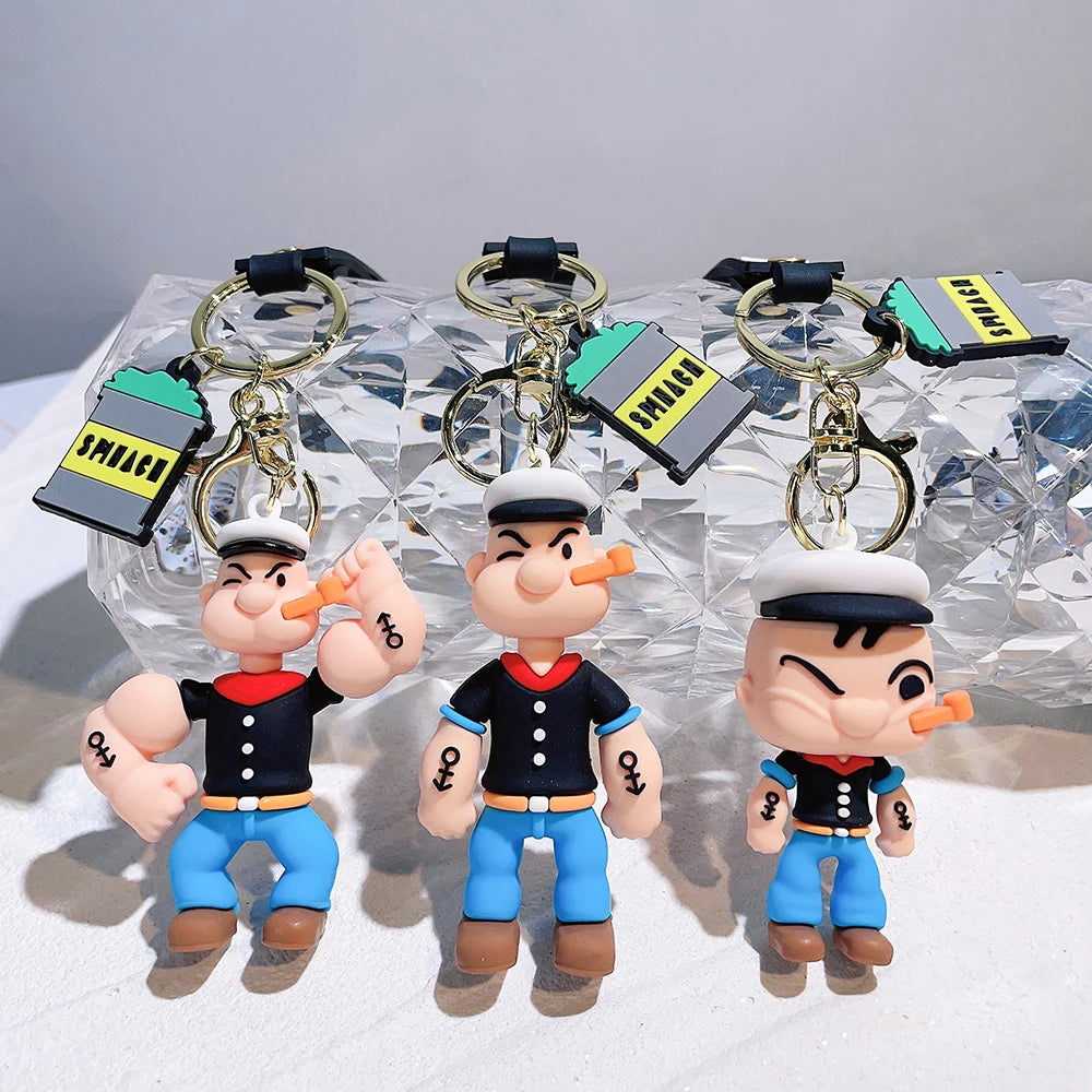 Popeye Cartoon Keychain Figure – Classic Collectible Gift