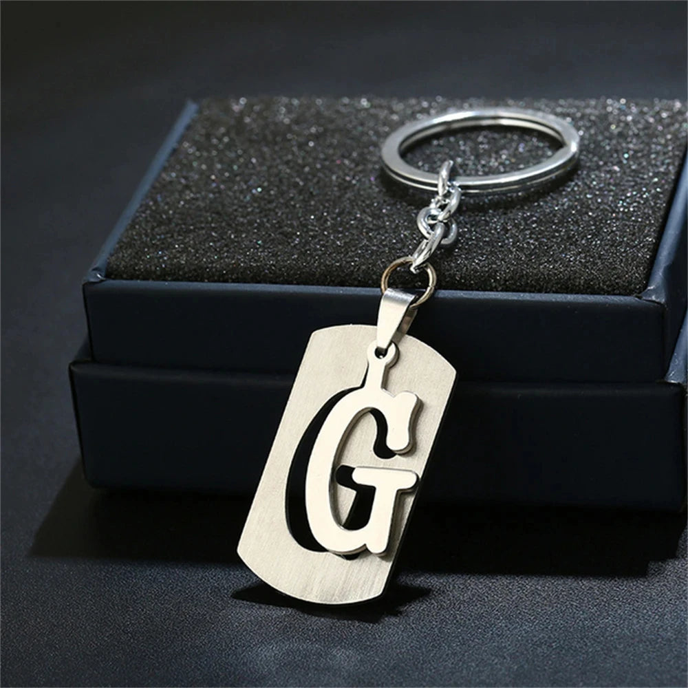 Stainless Steel A-Z Letters Keychain