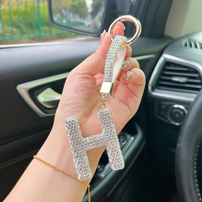 ✨ Sparkling Letter Keychain – Rhinestone Initial Charm ✨
