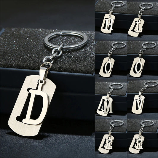 Stainless Steel A-Z Letters Keychain