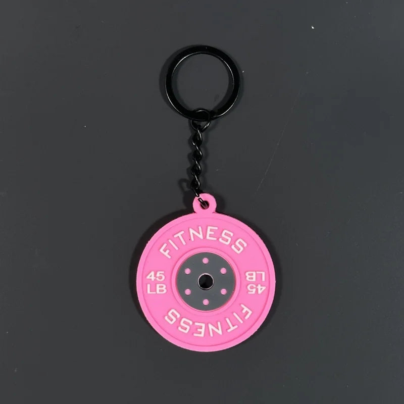 Barbell Keychain