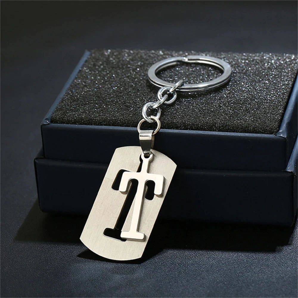 Stainless Steel A-Z Letters Keychain