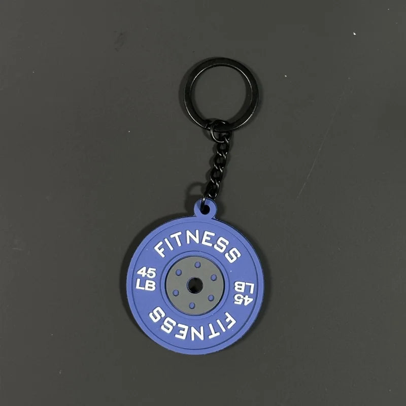 Barbell Keychain