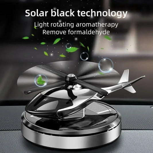 🚁 Solar Car Air Freshener – Helicopter Design | Aromatherapy & Odor Removal