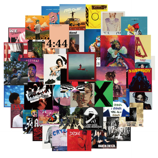 🎶 "Retro Vibes Music Collage – 55-Piece Album Set" 🎶