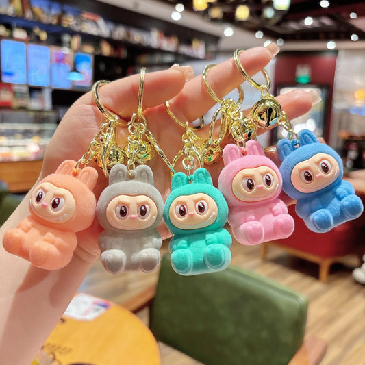 🐰 Cute Plush Bunny Keychain – Soft & Colorful