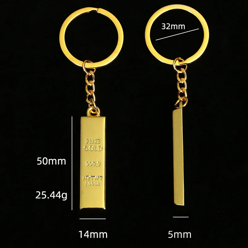 Gold Bar Keychain
