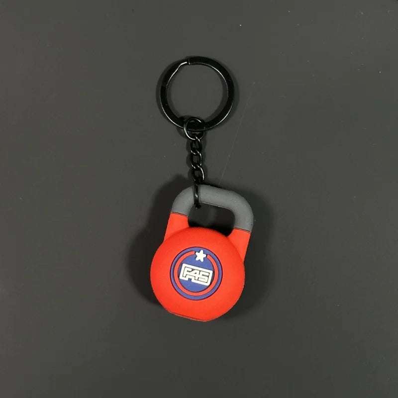 Barbell Keychain