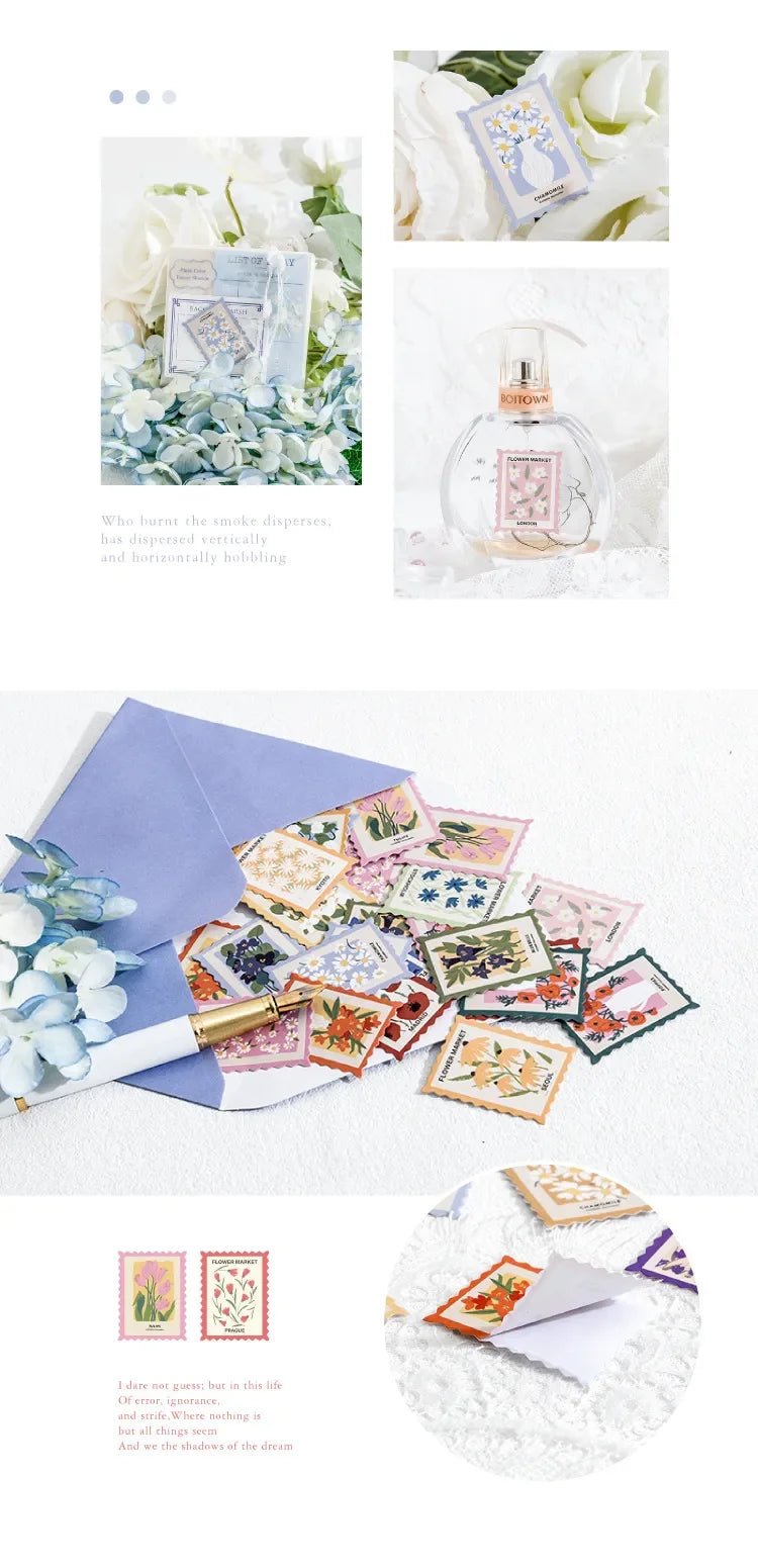 ✨💌 Vintage-Inspired Decorative Stamp Stickers 💌✨