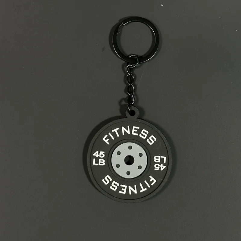 Barbell Keychain