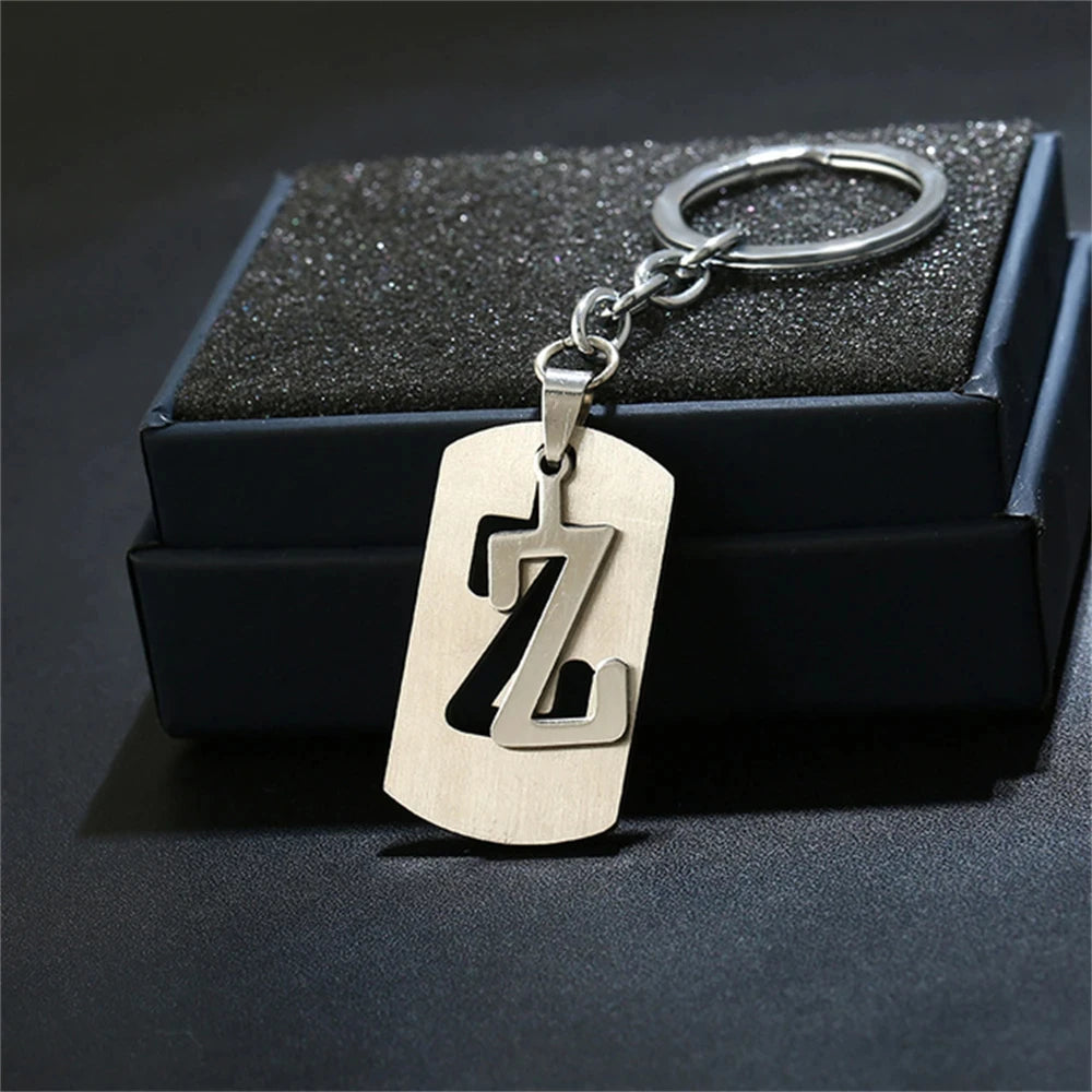 Stainless Steel A-Z Letters Keychain