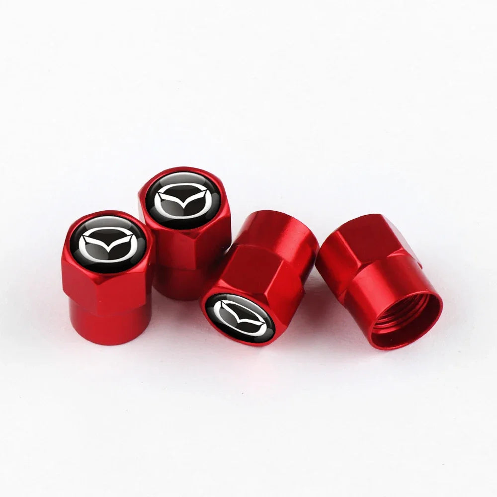 Mazda Logo Aluminum Tire Valve Caps