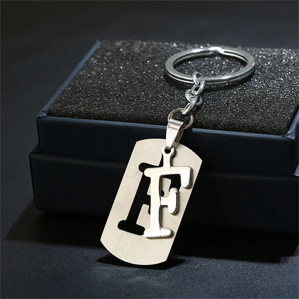 Stainless Steel A-Z Letters Keychain