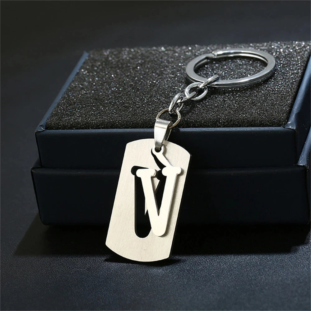 Stainless Steel A-Z Letters Keychain