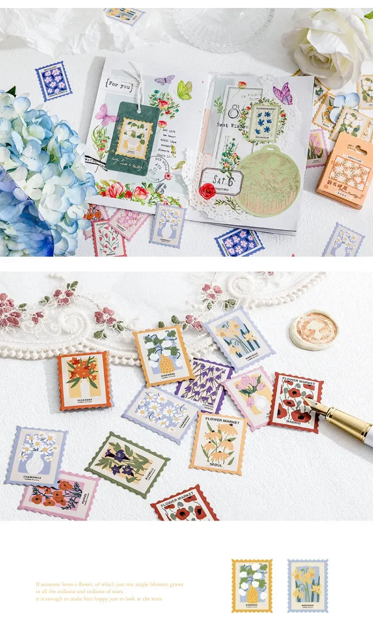 ✨💌 Vintage-Inspired Decorative Stamp Stickers 💌✨