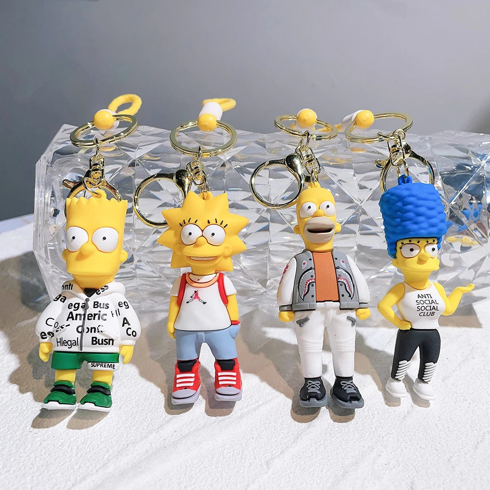 Cute Simpson's Character Keychains – Fun & Stylish Accessories!