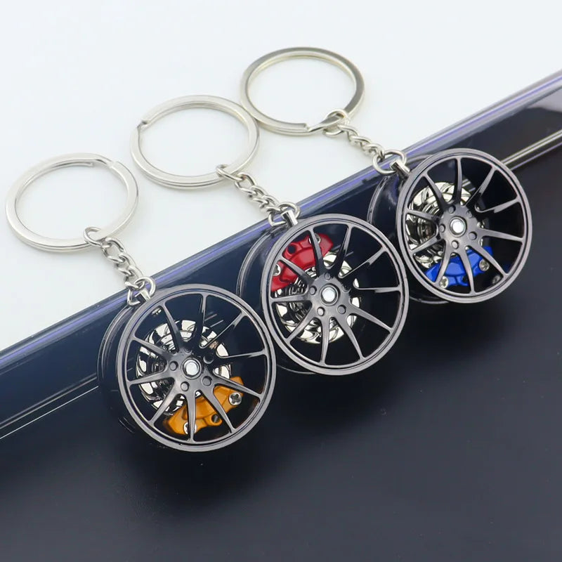 Racing Wheel Brake Caliper Keychain