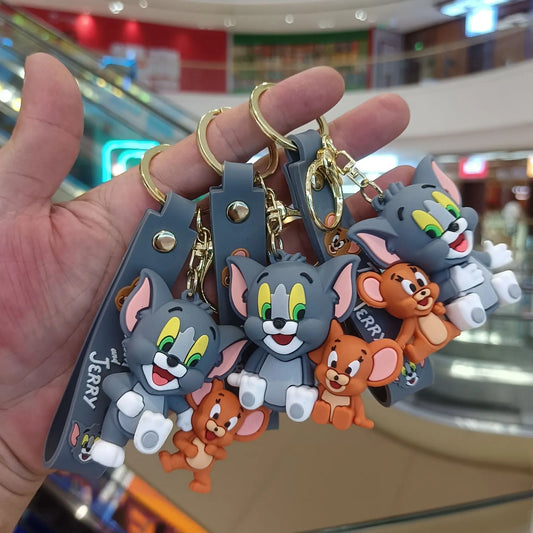 🐭 Tom & Jerry Keychain – Classic Cartoon Duo! 🐱
