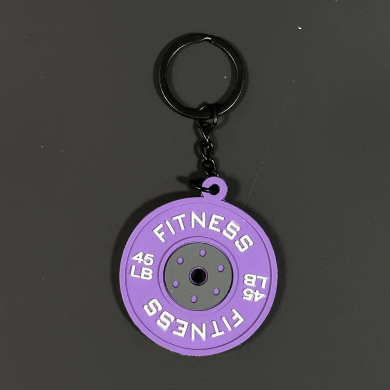 Barbell Keychain