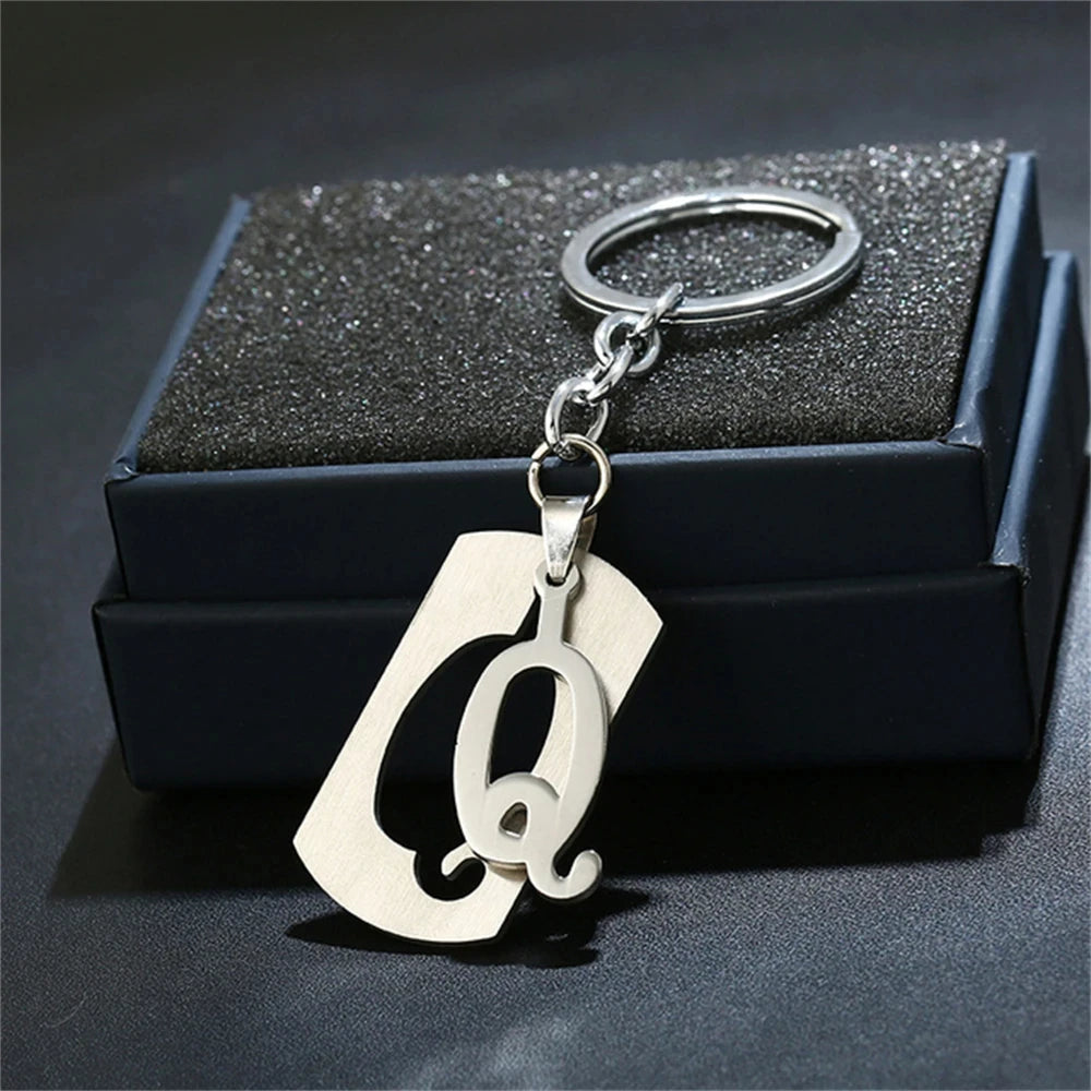 Stainless Steel A-Z Letters Keychain