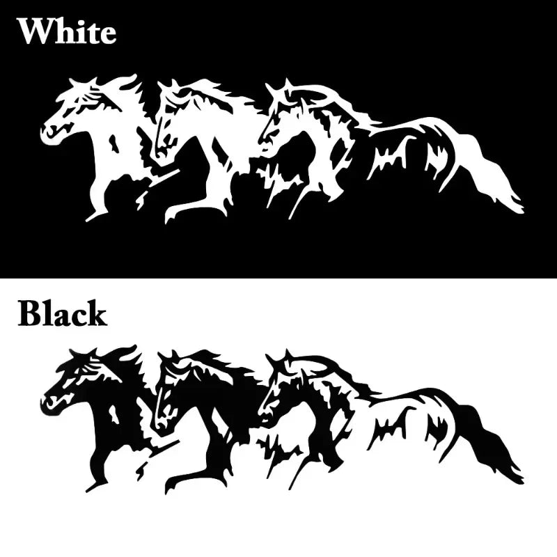 Galloping Horses Car Decal – Stylish Vinyl Sticker