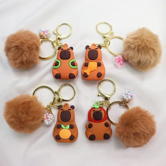 🌟🧸 Cute Capybara Buddy Keychains 🐶🐢🦆🐊