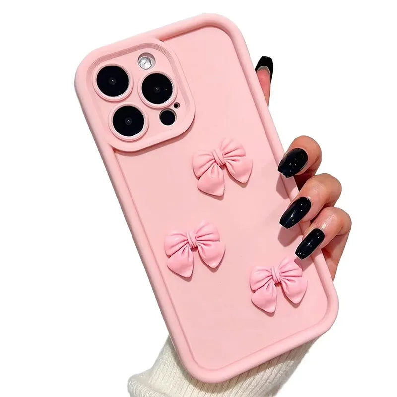 3D Pink Bow Tie Phone Case