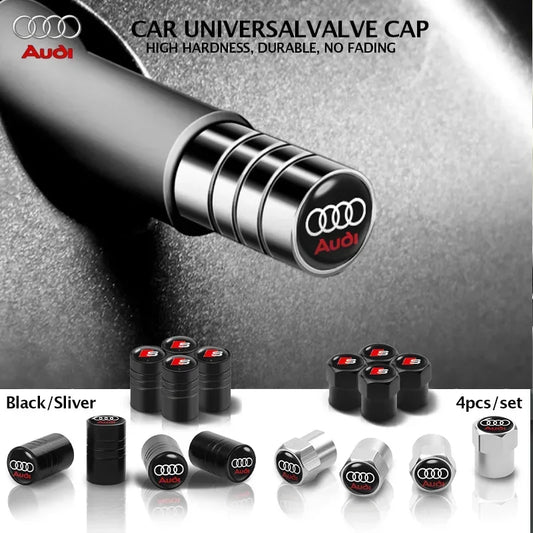 Luxury Metal Tire Valve Caps – Audi Edition