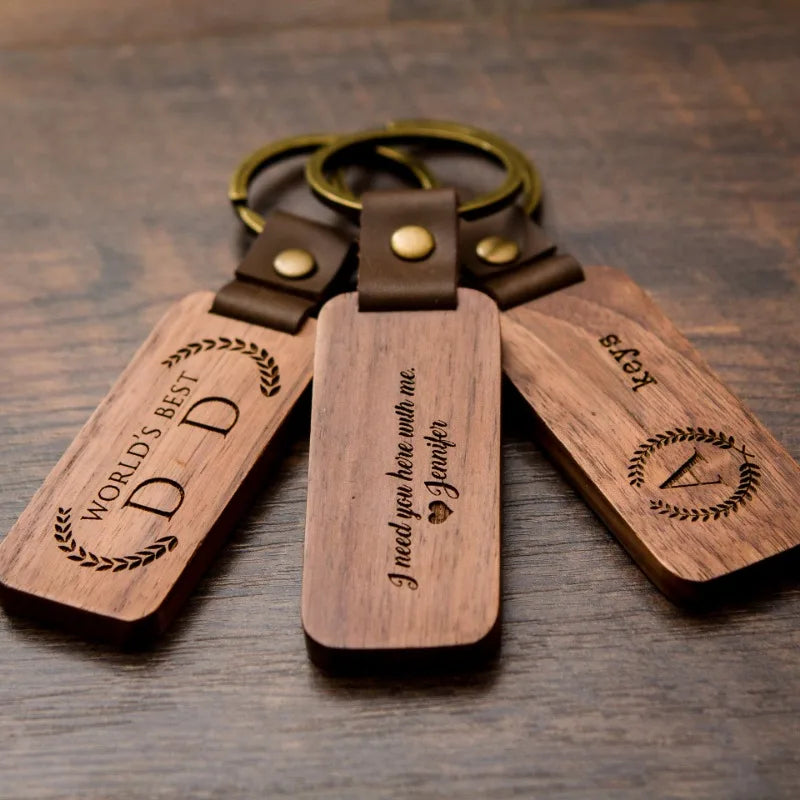 Personalized Wooden Keychain