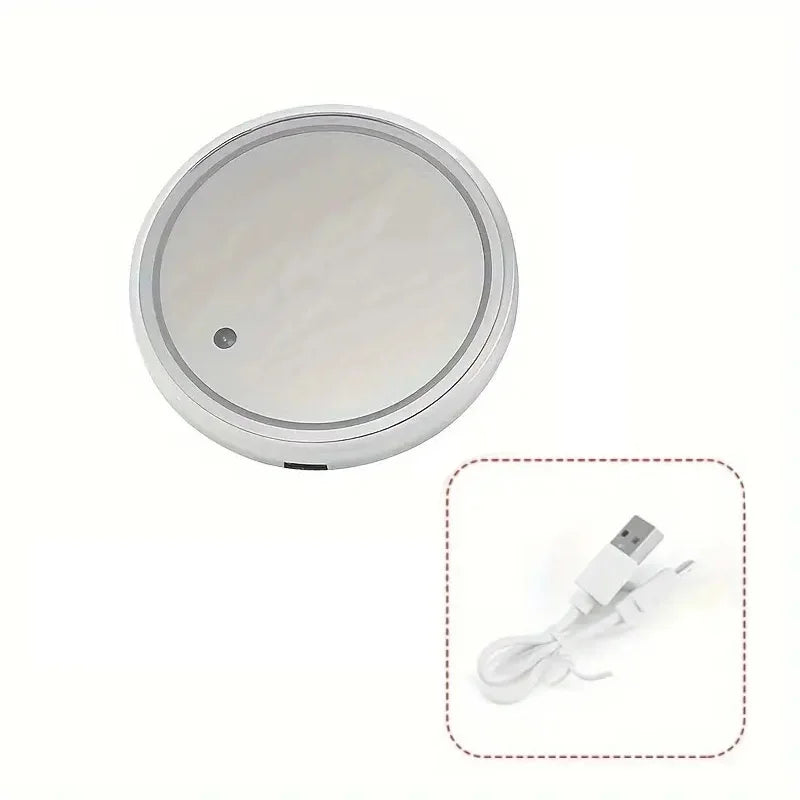 🚗 LED Car Cup Holder Coaster – Cool White Glow for Your Ride 💡  Description: