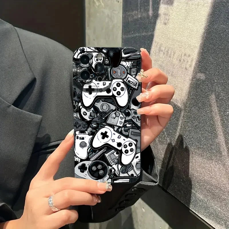 Gamer-Themed Half-Wrapped Phone Case