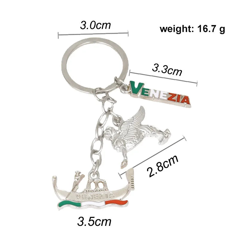 🌍 World Travel Souvenir Keychains – Canada, Germany, Italy