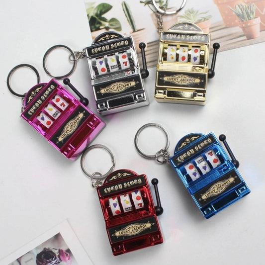 🎰✨ "LuckySpin™ Mini Slot Machine Keychain" ✨🔑