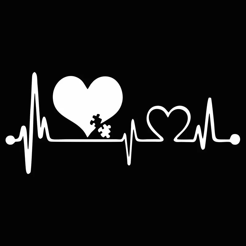 🌈 Colorful Heartbeat Dog Car Sticker – Love for Pets on the Go 🐾💖