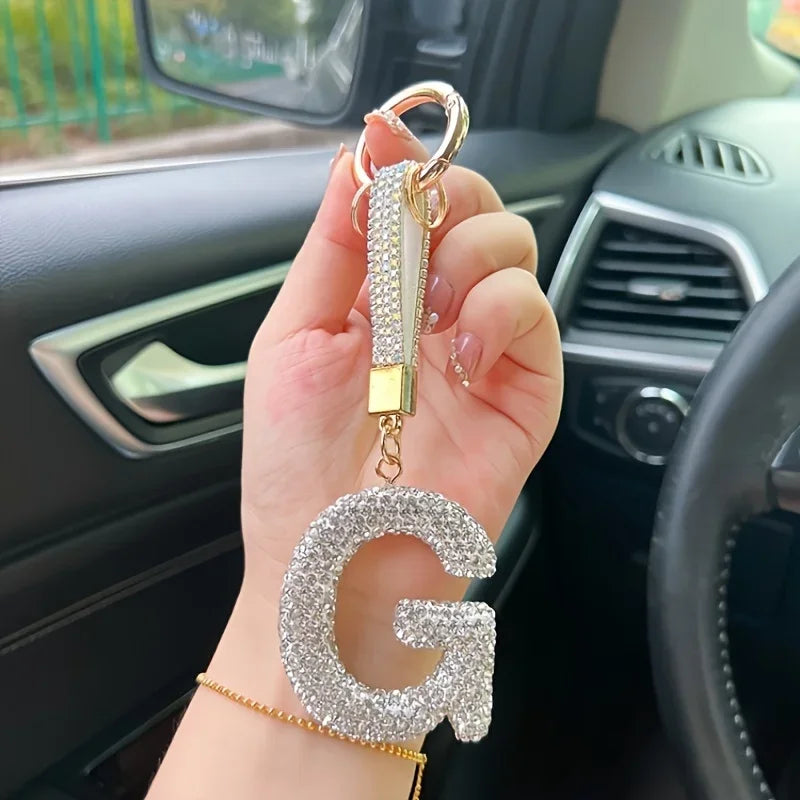 ✨ Sparkling Letter Keychain – Rhinestone Initial Charm ✨