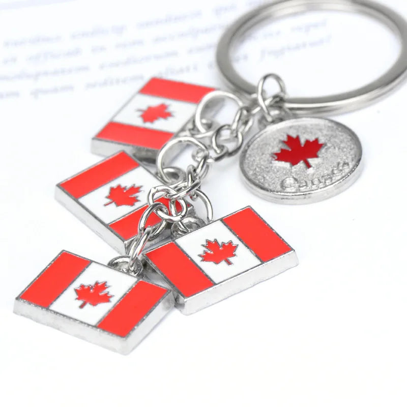 🌍 World Travel Souvenir Keychains – Canada, Germany, Italy