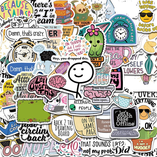 😎🗯️ Sassy &amp; Relatable Sticker Pack 50pcs/100pcs! 🗯️😎