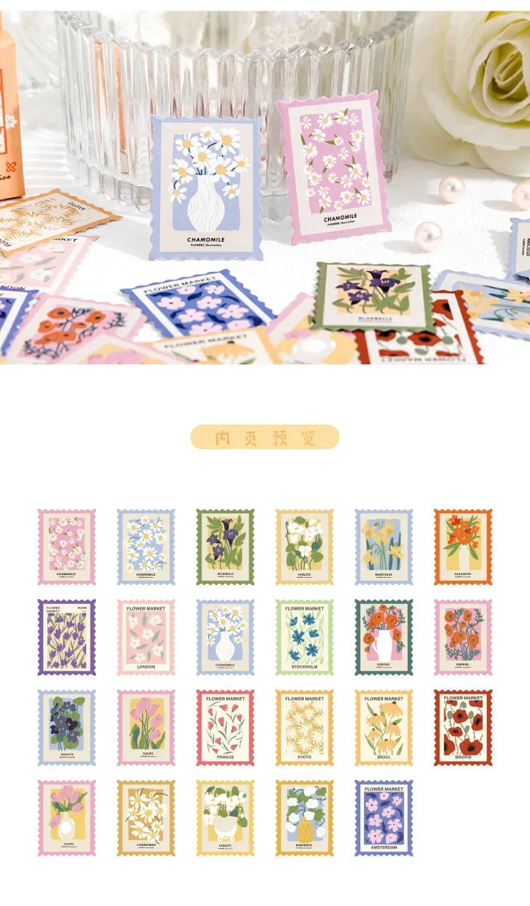 ✨💌 Vintage-Inspired Decorative Stamp Stickers 💌✨