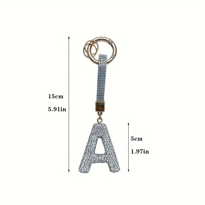 ✨ Sparkling Letter Keychain – Rhinestone Initial Charm ✨